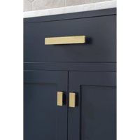 Water Creation Madison 24" Single Sink Carrara White Marble Vanity in Monarch Blue with F2-0012-06-TL Lavatory Faucet VMI024CWMB37 - Model Bath