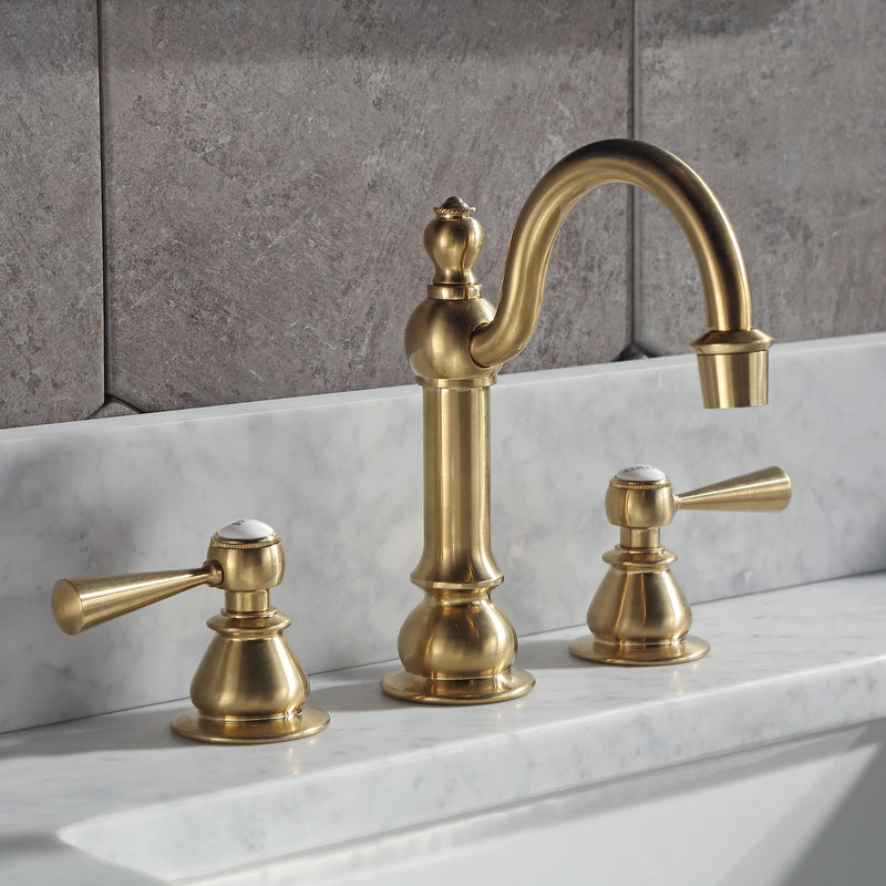 Water Creation Madison 72" Double Sink Carrara White Marble Vanity in Monarch Blue with F2-0012-06-TL Lavatory Faucet(s) VMI072CWMB37 - Model Bath