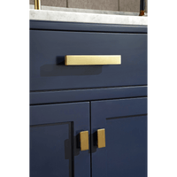 Water Creation Madison 72" Double Sink Carrara White Marble Vanity in Monarch Blue with F2-0012-06-TL Lavatory Faucet(s) VMI072CWMB37 - Model Bath