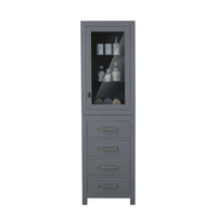 Water Creation Madison Collection Linen Cabinet in Cashmere Grey MADISON-LC-G - Model Bath