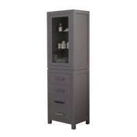 Water Creation Madison Collection Linen Cabinet in Cashmere Grey MADISON-LC-G - Model Bath