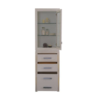 Water Creation Madison Collection Linen Cabinet in White MADISON-LC-W - Model Bath