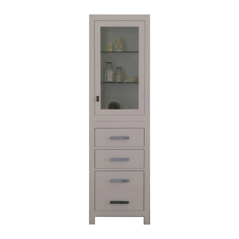 Water Creation Madison Collection Linen Cabinet in White MADISON-LC-W - Model Bath