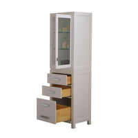 Water Creation Madison Collection Linen Cabinet in White MADISON-LC-W - Model Bath