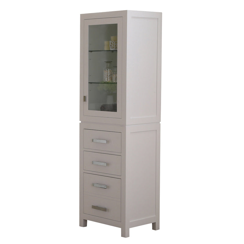 Water Creation Madison Collection Linen Cabinet in White MADISON-LC-W - Model Bath
