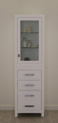 Water Creation Madison Collection Linen Cabinet in White MADISON-LC-W - Model Bath