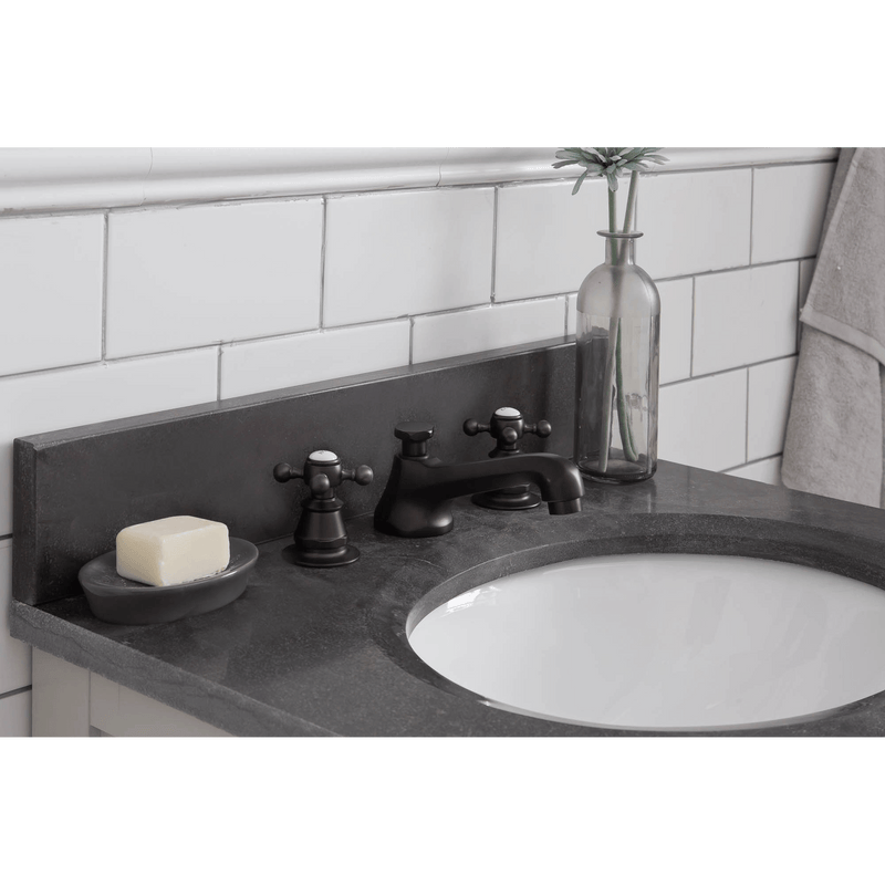 Water Creation Potenza 24" Bathroom Vanity in Earl Grey with Blue Limestone Top with Faucet and Mirror POTENZA24EGBF1 - Model Bath