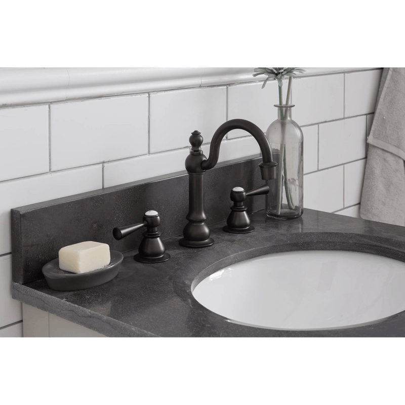 Water Creation Potenza 24" Bathroom Vanity in Earl Grey with Blue Limestone Top with Faucet and Mirror POTENZA24EGBF2 - Model Bath