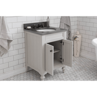 Water Creation Potenza 24" Bathroom Vanity in Earl Grey with Blue Limestone Top with Faucet POTENZA24EGF1 - Model Bath