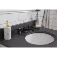 Water Creation Potenza 30" Bathroom Vanity in Earl Grey with Blue Limestone Top with Faucet and Mirror POTENZA30EGBF1 - Model Bath