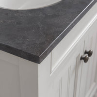Water Creation Potenza 30" Bathroom Vanity in Earl Grey with Blue Limestone Top with Faucet and Mirror POTENZA30EGBF1 - Model Bath