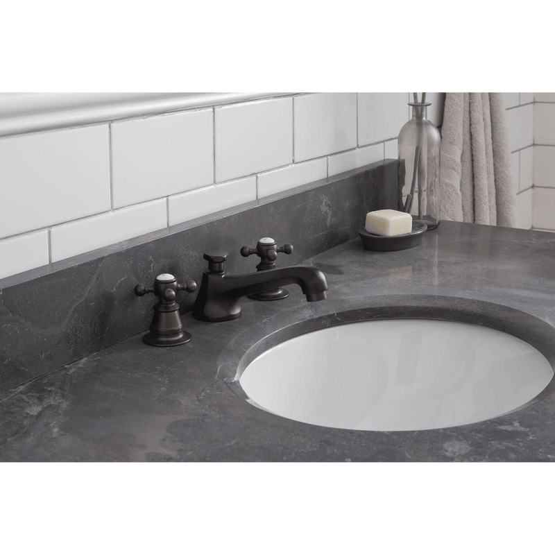 Water Creation Potenza 48" Bathroom Vanity in Earl Grey with Blue Limestone Top with Faucet POTENZA48EGF1 - Model Bath