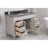 Water Creation Potenza 48" Bathroom Vanity in Earl Grey with Blue Limestone Top with Faucet POTENZA48EGF1 - Model Bath