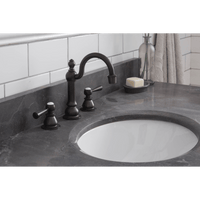 Water Creation Potenza 48" Bathroom Vanity in Earl Grey with Blue Limestone Top with Faucet POTENZA48EGF2 - Model Bath