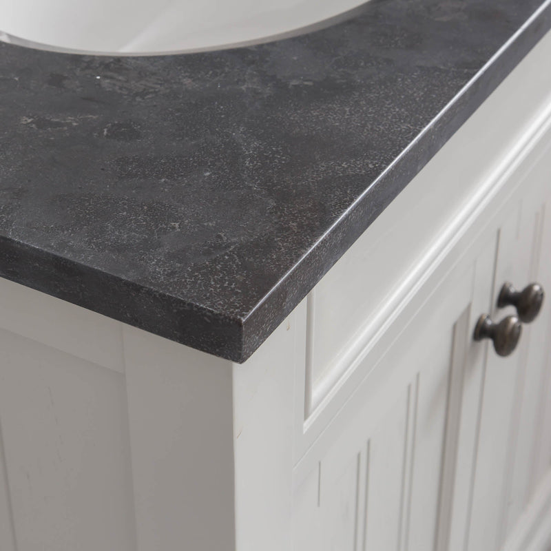 Water Creation Potenza 48" Bathroom Vanity in Earl Grey with Blue Limestone Top with Faucet POTENZA48EGF2 - Model Bath