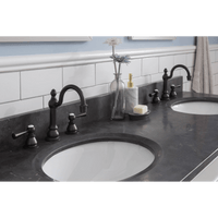 Water Creation Potenza 60" Bathroom Vanity in Earl Grey with Blue Limestone Top with Faucet and Small Mirror POTENZA60EGCF2 - Model Bath