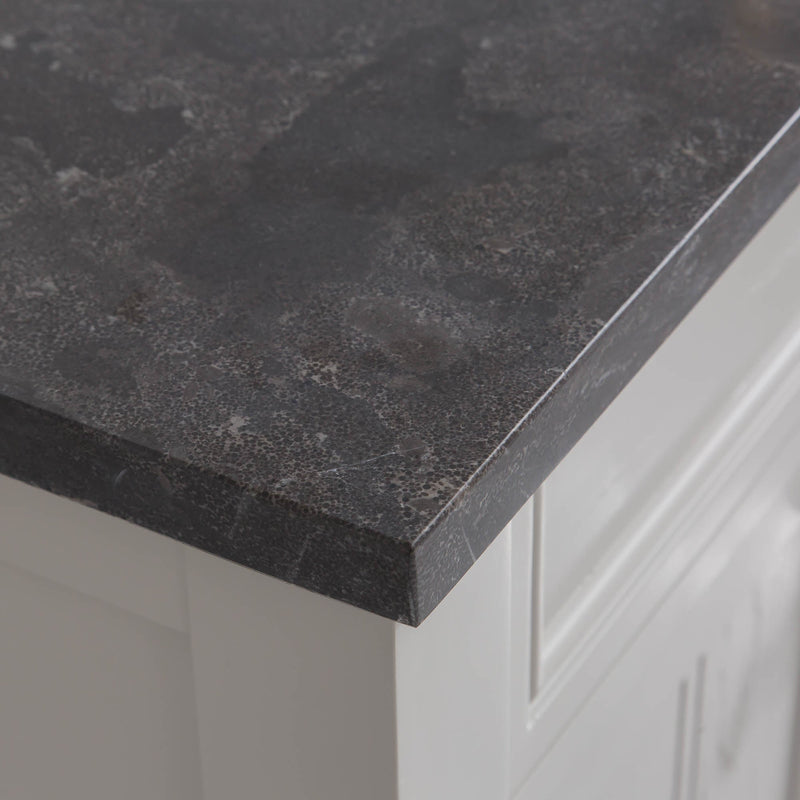 Water Creation Potenza 60" Bathroom Vanity in Earl Grey with Blue Limestone Top with Faucet and Small Mirror POTENZA60EGCF2 - Model Bath