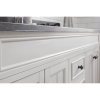 Water Creation Potenza 60" Bathroom Vanity in Earl Grey with Blue Limestone Top with Faucet and Small Mirror POTENZA60EGCF2 - Model Bath