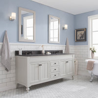 Water Creation Potenza 72" Bathroom Vanity in Earl Grey with Blue Limestone Top with Faucet and Small Mirror POTENZA72EGCF1 - Model Bath