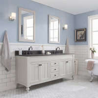 Water Creation Potenza 72" Bathroom Vanity in Earl Grey with Blue Limestone Top with Faucet and Small Mirror POTENZA72EGCF2 - Model Bath