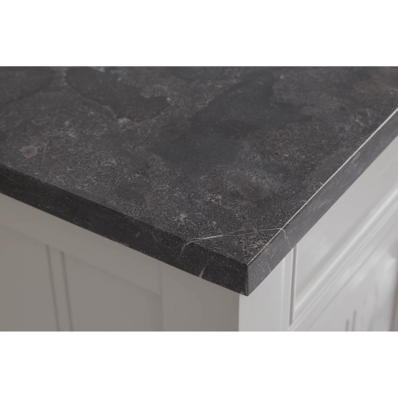 Water Creation Potenza 72" Bathroom Vanity in Earl Grey with Blue Limestone Top with Faucet POTENZA72EGF2 - Model Bath