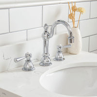 Water Creation Queen 24" Single Sink Quartz Carrara Vanity in Cashmere Grey with F2-0012-01-TL Lavatory Faucet(s) VQU024QCCG47 - Model Bath