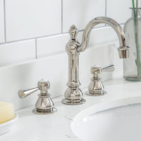 Water Creation Queen 30" Single Sink Quartz Carrara Vanity in Pure White with Matching Mirror(s) and F2-0012-05-TL Lavatory Faucet(s) VQU030QCPW53 - Model Bath