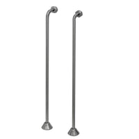 Water Creation Single Offset Supply For Claw Foot Or Elegant Tubs in Brushed Nickel Finish SL-0002-02 - Model Bath
