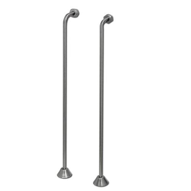 Water Creation Single Offset Supply For Claw Foot Or Elegant Tubs in Brushed Nickel Finish SL-0002-02 - Model Bath