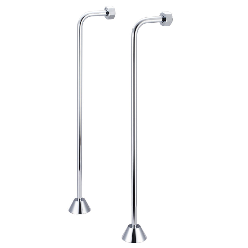 Water Creation Single Offset Supply For Claw Foot Or Elegant Tubs in Chrome Finish SL-0002-01 - Model Bath