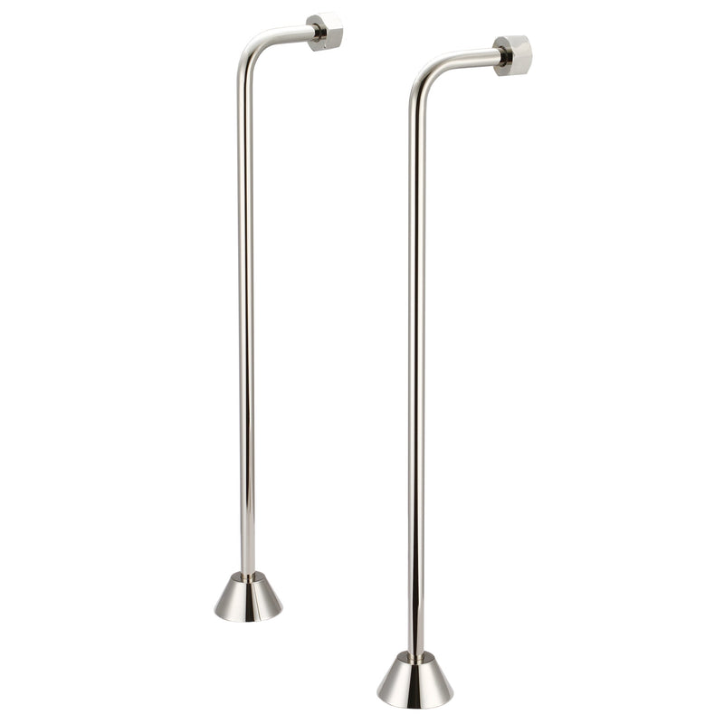 Water Creation Single Offset Supply For Claw Foot Or Elegant Tubs in Polished Nickel Finish SL-0002-05 - Model Bath