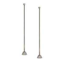 Water Creation Straight Supply For Claw Foot Or Elegant Tubs in Brushed Nickel Finish SL-0001-02 - Model Bath