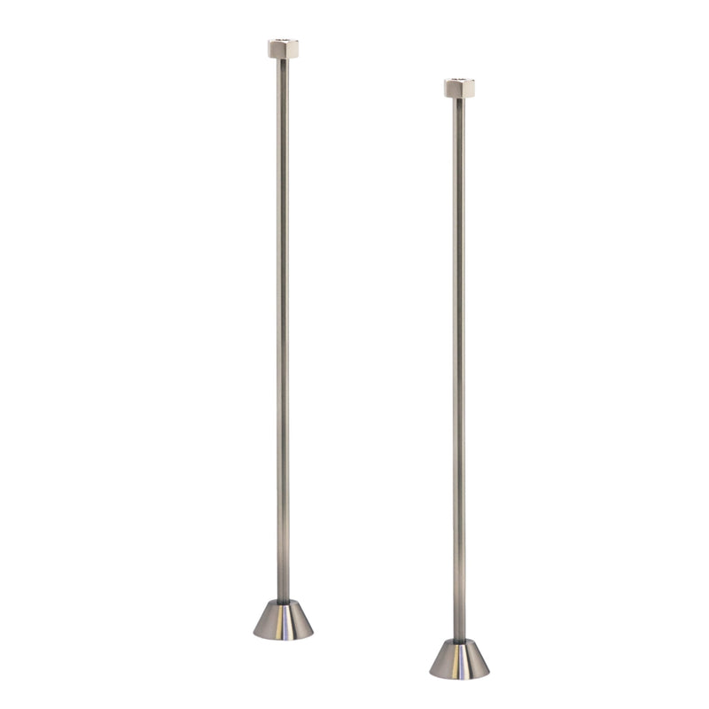 Water Creation Straight Supply For Claw Foot Or Elegant Tubs in Brushed Nickel Finish SL-0001-02 - Model Bath