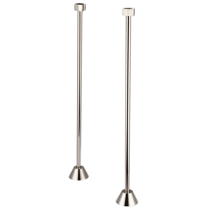 Water Creation Straight Supply For Claw Foot Or Elegant Tubs in Polished Nickel Finish SL-0001-05 - Model Bath