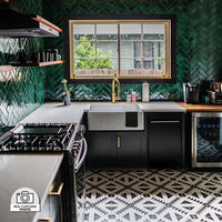 ZLINE 18" Top Control Dishwasher in Black Matte with Stainless Steel Tub and Traditional Style Handle DW-BLM-18 - Model Bath