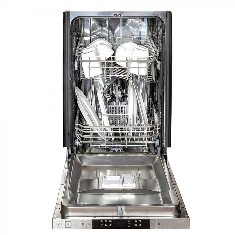 ZLINE 18" Top Control Dishwasher in Copper with Stainless Steel Tub and Modern Style Handle DW-C-18 - Model Bath