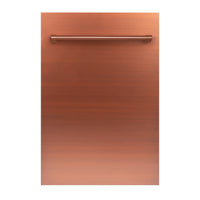 ZLINE 18" Top Control Dishwasher in Copper with Stainless Steel Tub and Traditional Style Handle DW-C-H-18 - Model Bath