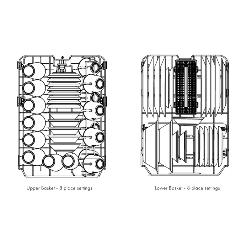 ZLINE 18" Top Control Dishwasher in Custom Panel Ready with Stainless Steel Tub DW7714-18 - Model Bath