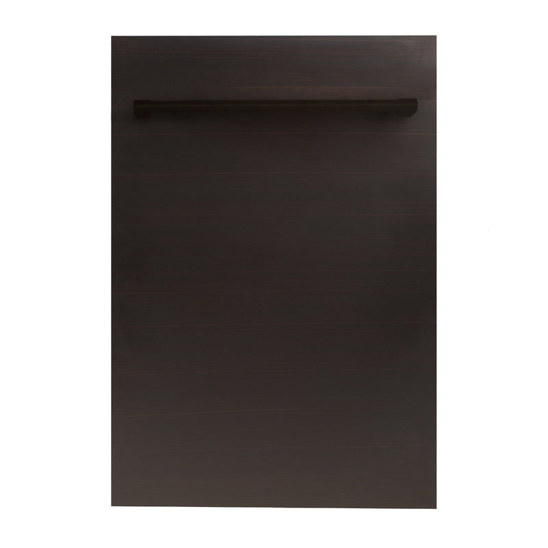 ZLINE 18" Top Control Dishwasher in Oil-Rubbed Bronze with Stainless Steel Tub and Traditional Style Handle DW-ORB-H-18 - Model Bath