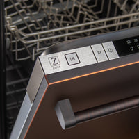 ZLINE 18" Top Control Dishwasher in Oil-Rubbed Bronze with Stainless Steel Tub and Traditional Style Handle DW-ORB-H-18 - Model Bath