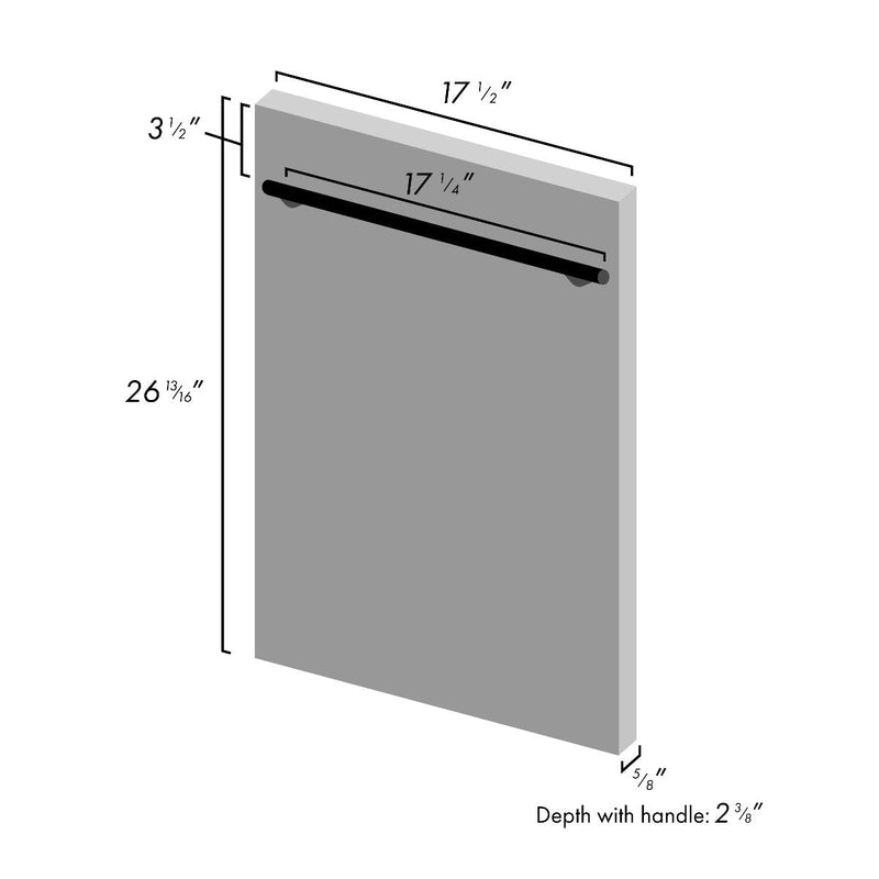 ZLINE 18" Top Control Dishwasher in Red Gloss with Stainless Steel Tub and Modern Style Handle DW-RG-H-18 - Model Bath
