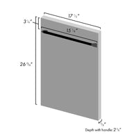 ZLINE 18" Top Control Dishwasher in Red Gloss with Stainless Steel Tub and Traditional Style Handle DW-RG-18 - Model Bath