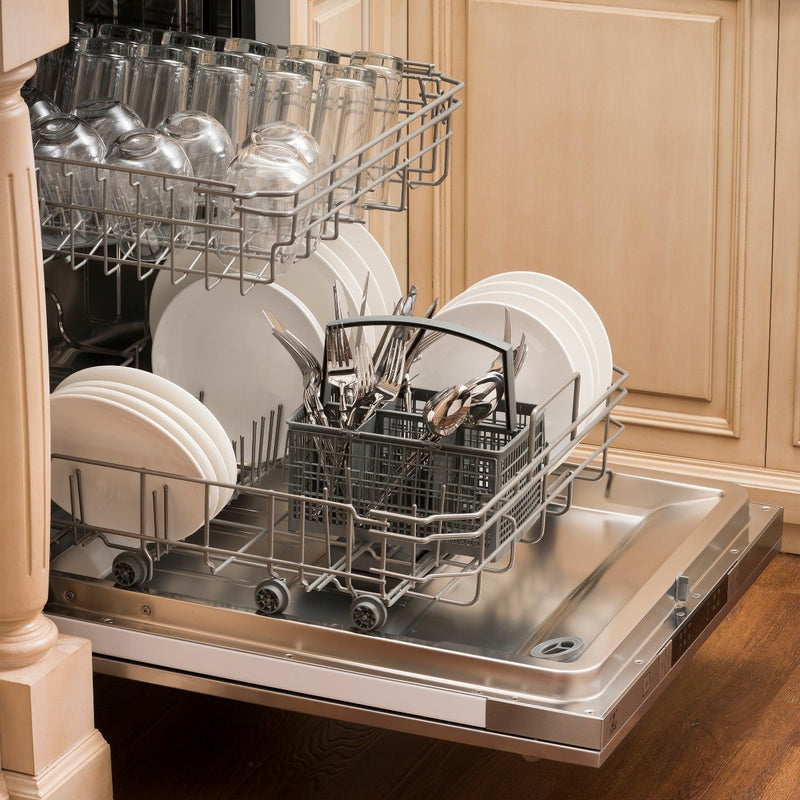 ZLINE 18" Top Control Dishwasher in Stainless Steel with Stainless Steel Tub and Modern Style Handle DW-304-18 - Model Bath