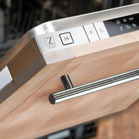 ZLINE 18" Top Control Dishwasher in Unfinished Wood with Stainless Steel Tub and Modern Style Handle DW-UF-18 - Model Bath