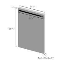 ZLINE 18" Top Control Dishwasher in Unfinished Wood with Stainless Steel Tub and Traditional Style Handle DW-UF-H-18 - Model Bath
