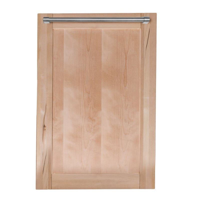 ZLINE 18" Top Control Dishwasher in Unfinished Wood with Stainless Steel Tub and Traditional Style Handle DW-UF-H-18 - Model Bath