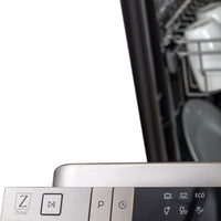 ZLINE 18" Top Control Dishwasher in White Matte with Stainless Steel Tub and Modern Style Handle DW-WM-H-18 - Model Bath