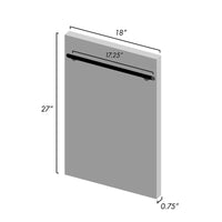 ZLINE 18" Top Control Dishwasher in White Matte with Stainless Steel Tub and Traditional Style Handle DW-WM-18 - Model Bath