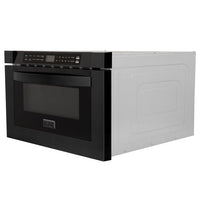 ZLINE 24" 1.2 cu. ft. Microwave Drawer in Black Stainless Steel MWD-1-BS - Model Bath