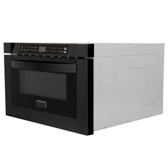 ZLINE 24" 1.2 cu. ft. Microwave Drawer in Black Stainless Steel MWD-1-BS - Model Bath